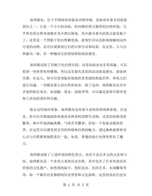 南湾猴岛作文范文