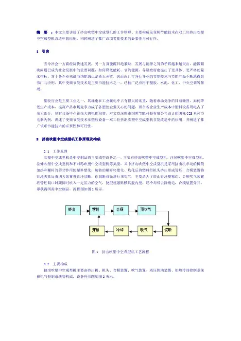 节能技术应用-挤出吹塑中空成型机的工作原理