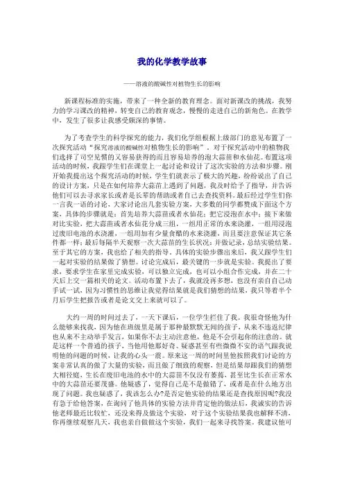 我的化学教学故事