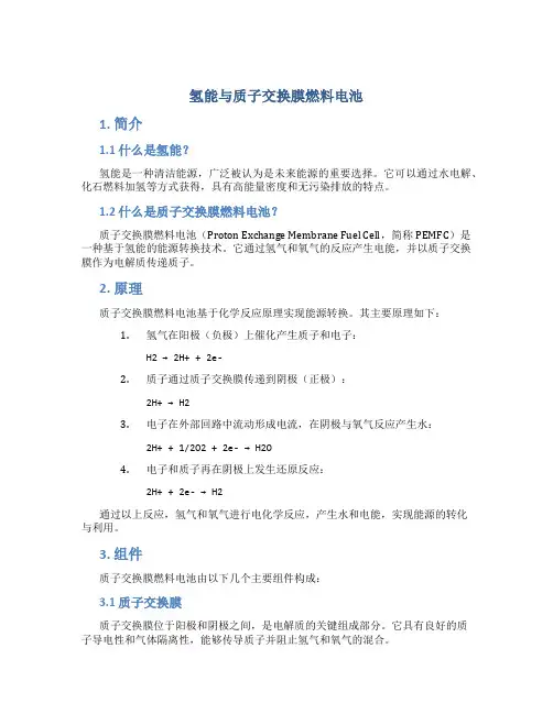 氢能与质子交换膜燃料电池
