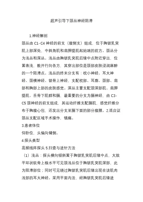 超声引导下颈丛神经阻滞
