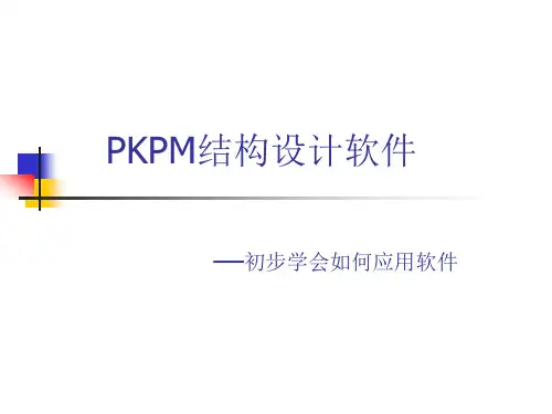 pkpm培训教程