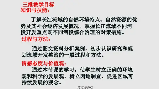 流域的综合开发与可持续发展以长江流域为例