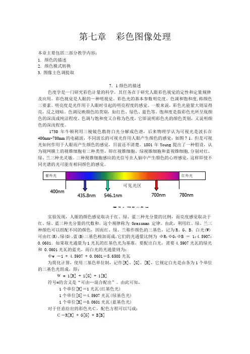 第七讲 彩色图像处理