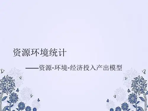 资源-环境-经济投入产出模型PPT课件