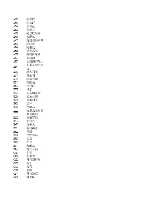 国籍代码和民族代码