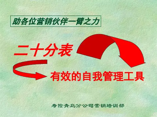 新每日20分表自我管理35页ppt课件
