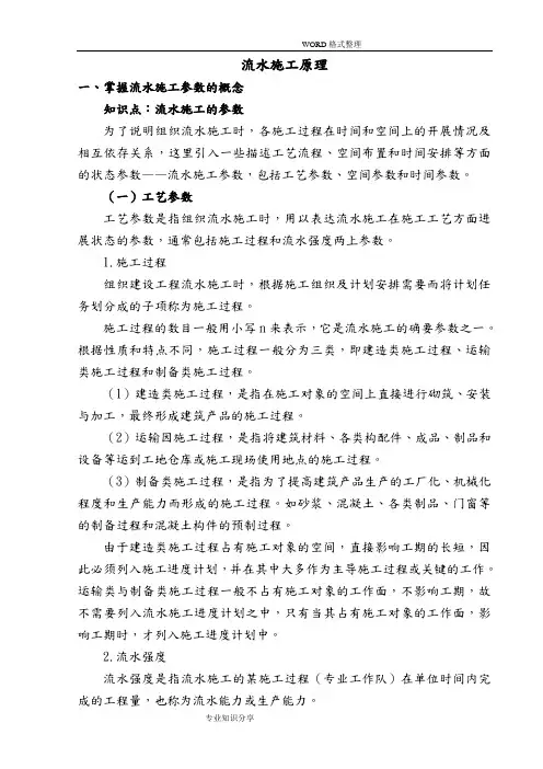 流水施工工期计算方法2