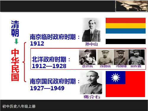 八年级上册历史课件第11课北洋政府的统治与军阀割据