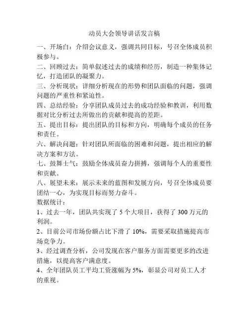 动员大会领导讲话发言稿