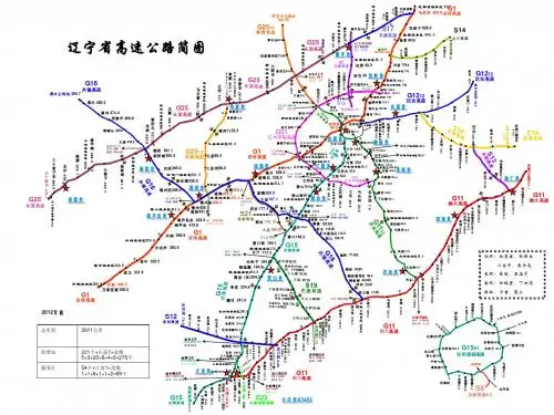 辽宁省高速公路路网图