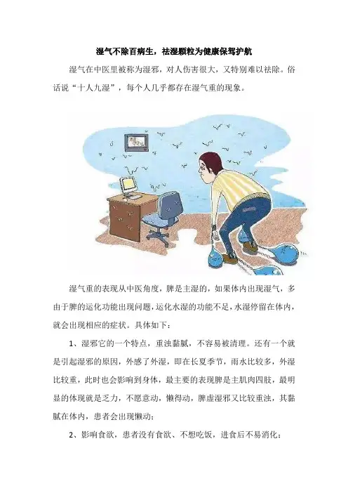 湿气不除百病生,祛湿颗粒为健康保驾护航