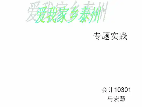 关于泰州的ppt