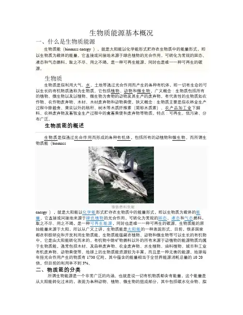 生物质能源基本概况