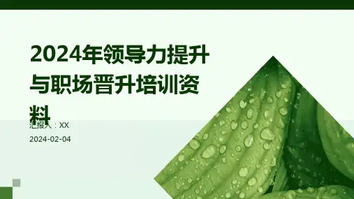 2024年领导力提升与职场晋升培训资料