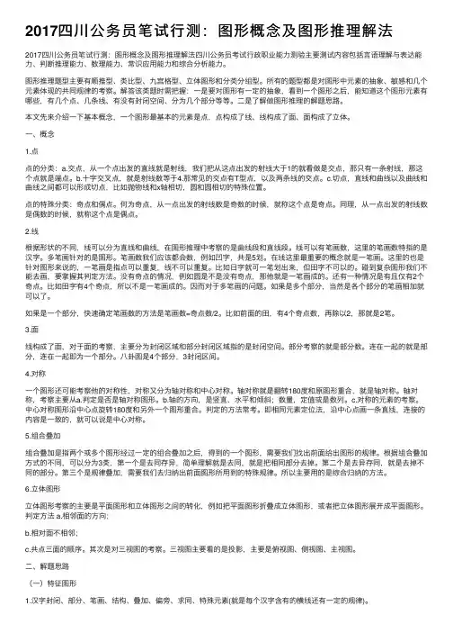 2017四川公务员笔试行测：图形概念及图形推理解法