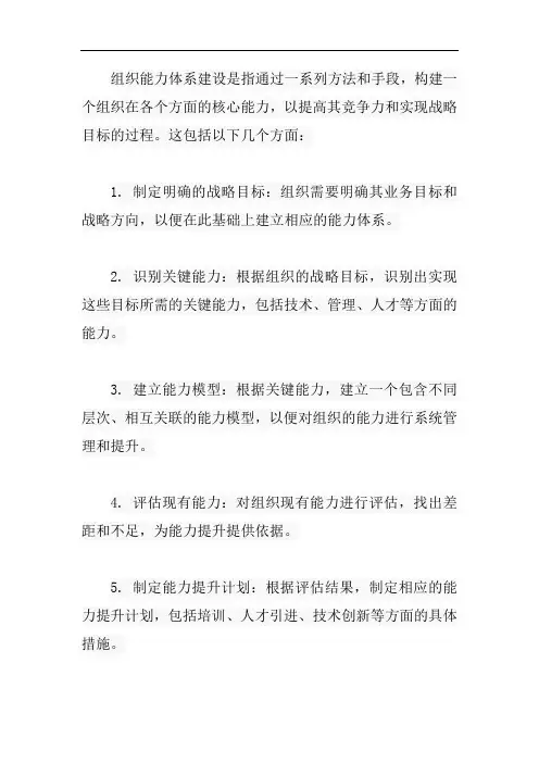 组织能力体系建设