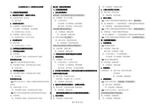 《企业财务会计》主要经济业务类型