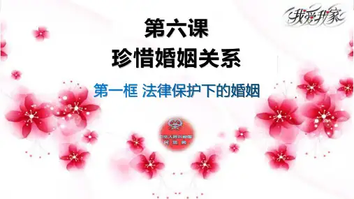 法律保护下的婚姻 课件-2022-2023学年高中政治统编版选择性必修二法律与生活