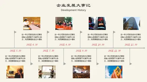 创意简约时间轴企业发展历程大事记PPT模板